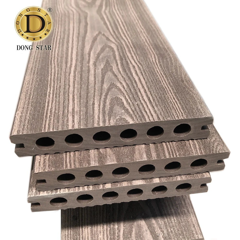 WPC Terrace Outdoor Floor Capped Wood Fiber Waterproof High Quality Composite Decking Anti-slip