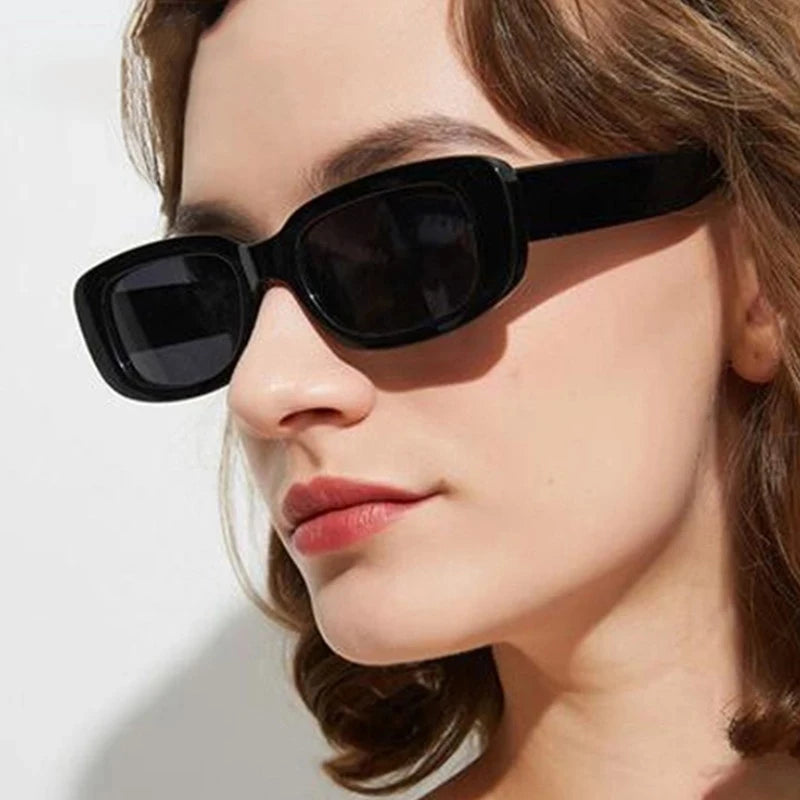 Custom Logo Fashion Unisex Candy Color Square Sunglasses Oval Small Rectangle Sunglasses for Women