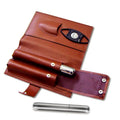 Vanace Classic Style Leather Humidor Custom Two-Finger Design Cigar Bag With Cigar Cutter for Cigar Storage Bags