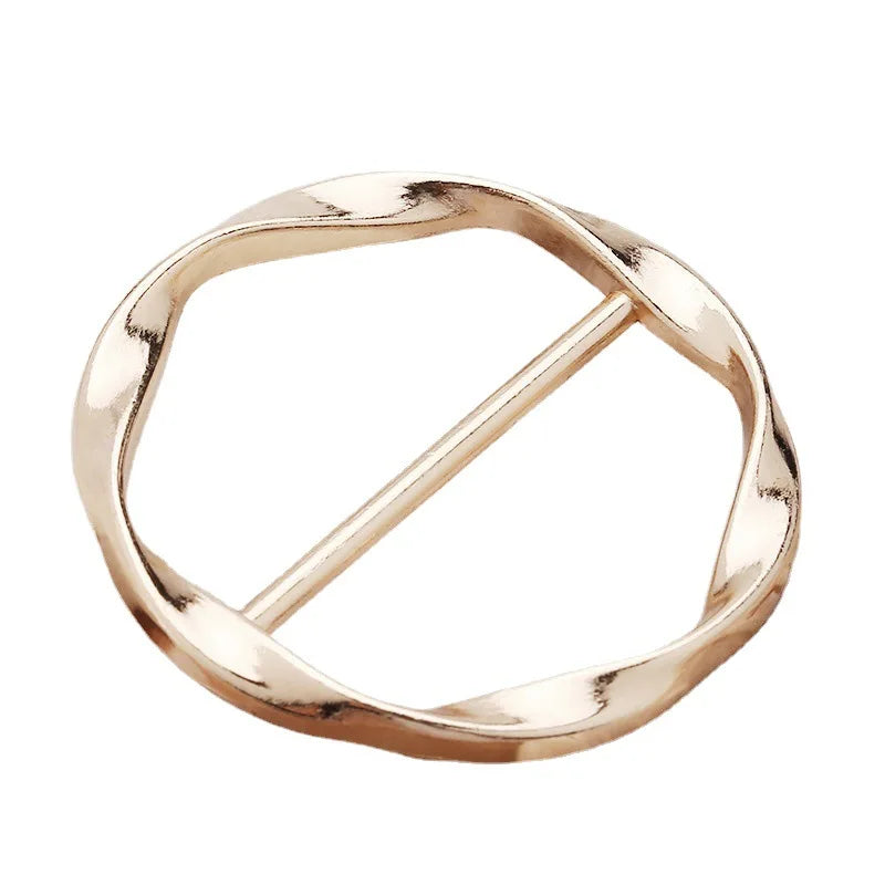 High Quality Slider Buckle Fashionable Women's T-shirt Knot Adjustable Metal Buckle Round Belt Scarf Adjuster