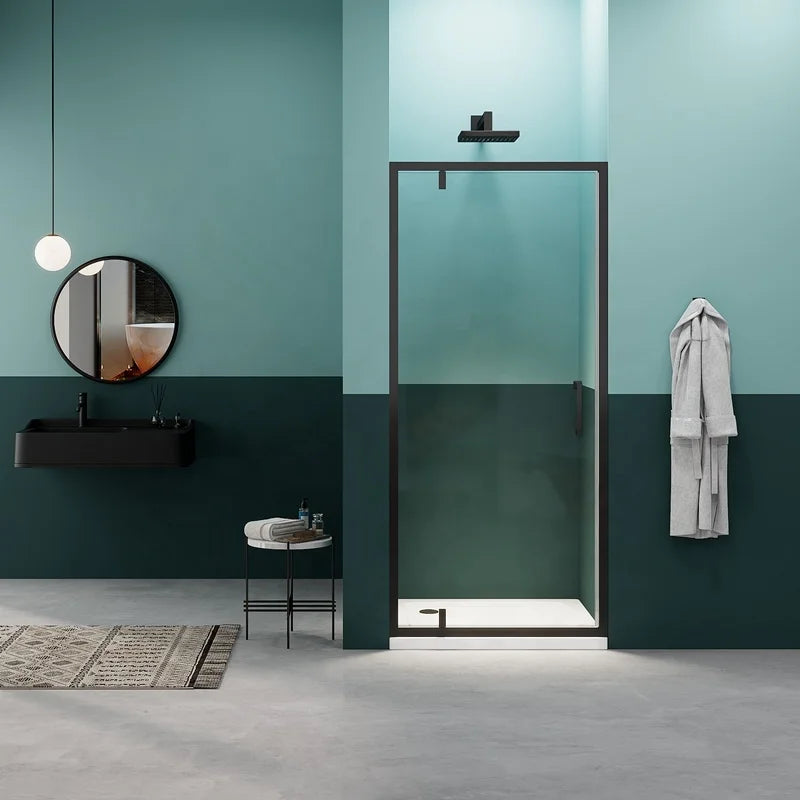 Exceed New Design Black Tempered Glass Cubicle Shower Enclosure Shower Room