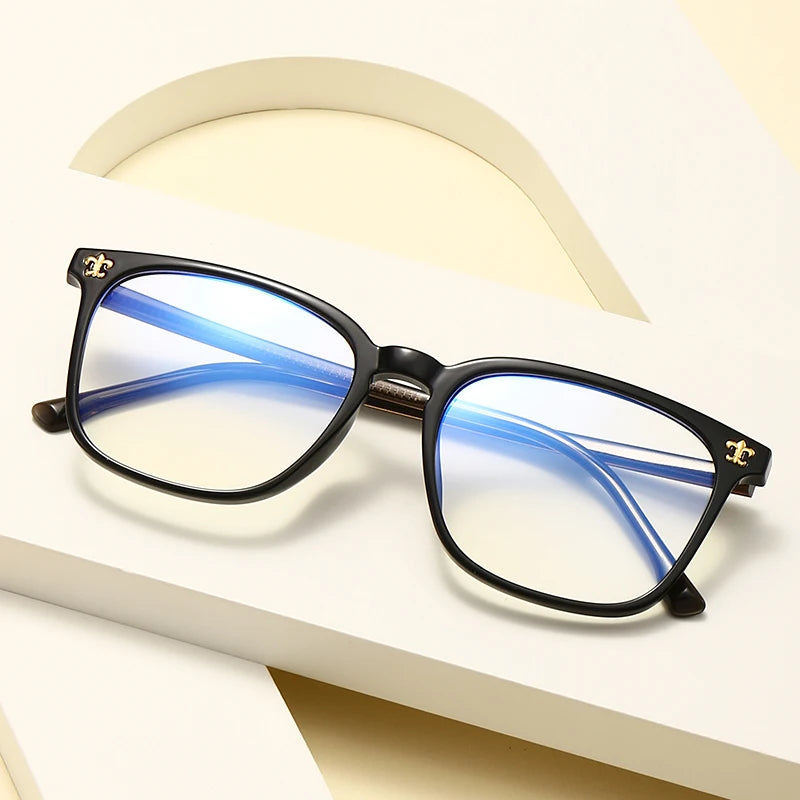 Anti-blue Light Large Face Retro Glasses Blue Light Blocking Glasses Women Eye Glasses Frames