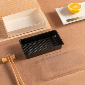 Hot Sales Takeaway Packaging Wood Sushi Box Degradable Material Wooden Japanese Sushi Packing Box