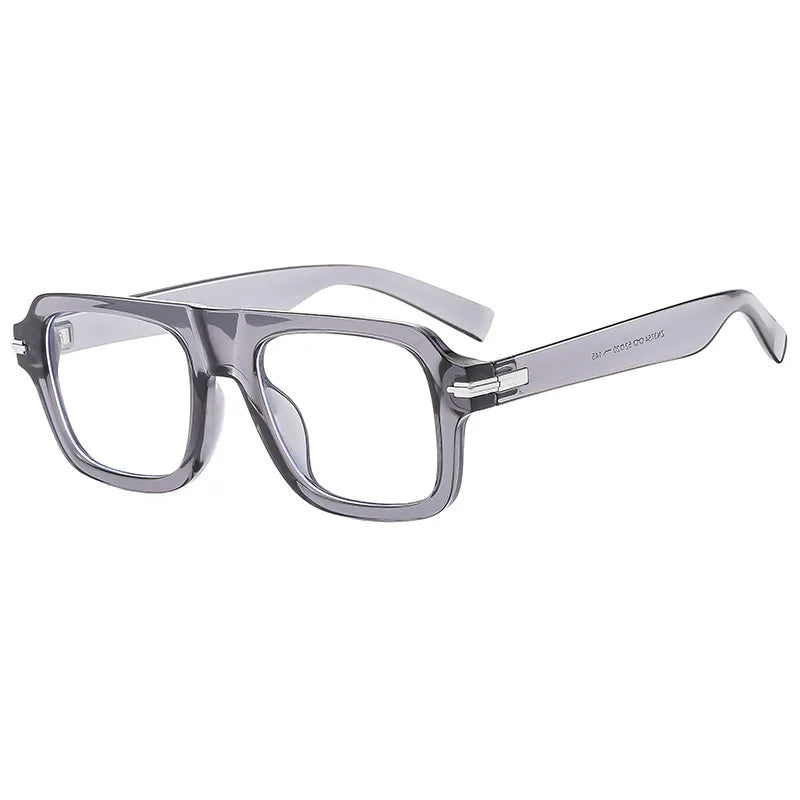 STORY STY3754N Fashion Square Transparent Anti Blue Light Glasses Men's Driving Sunglasses Outdoor Flat Top Leopard Sunglasses