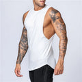 Custom Logo Black Tank Top for Men Eco-Friendly Bamboo Tee Workout Gym Vests Casual Style Plus Size Fitness Wear