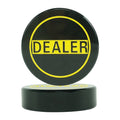 Texas Hold'em Poker Competitive Accessories Custom Engraved Words Luxury Acrylic  70 mm Diameter Black Poker Dealer  Button