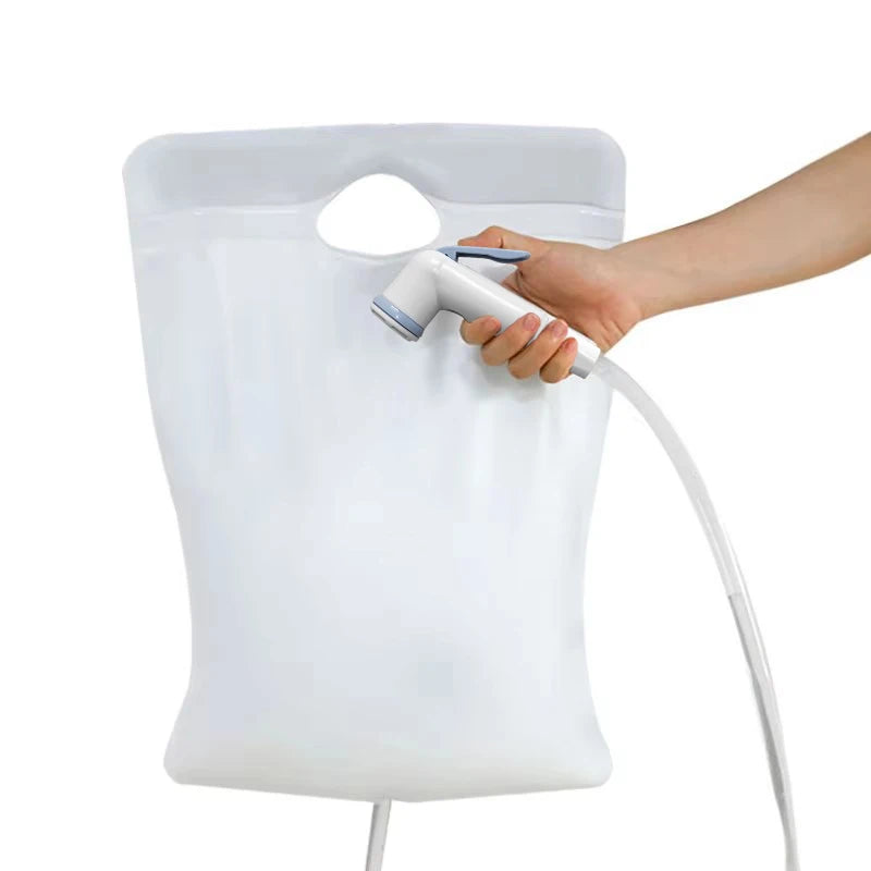 10L Portable PVC Camping Hanging Shower Bag With Pipe
