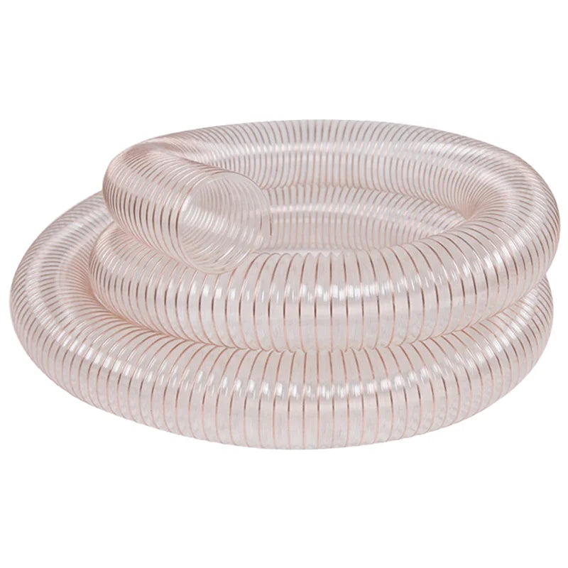 Cooper Wire Spiral Flexible 6inch 8inch 200mm 12inch PU Duct Polyurethane Ducting Plastic Tubes Ventilation Pu air Ducting Hose