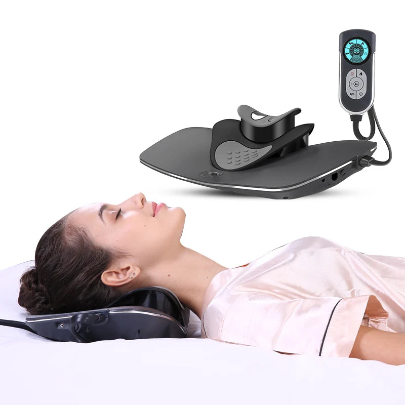 Popular Products 2026 Wholesale Safe Electric Massager Inflatable Neck Stretcher Cervical Sleep Aid Pillow with Heating and Ems