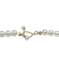 Real 18k Gold Clasp Pearl Necklace  Jewelry Style Luxury 750 Gold Diamond Real Pearl Pendant Necklace Clasps