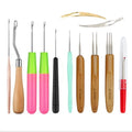 Wholesale Stock 12pcs Crochet Hooks Dreadlock Tool Set Latch Hook Crochet Needle Set for Braid Hair