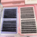 Wholesale 0.07mm Natural Individual Eyelash Extension Pre Cut C D Curl Diy Cluster Lash Extensions Cluster Eyelashes Kit