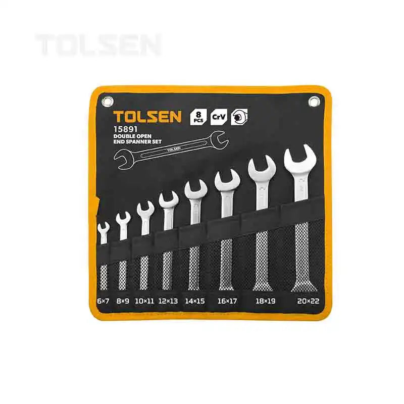 TOLSEN 15891 8pcs Combination Double Open End Tools Mini Spanner Set