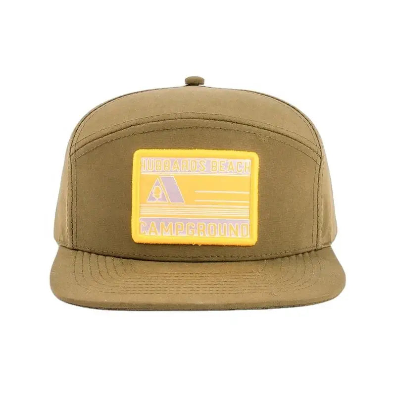 6-Panel Laser Cut Nylon Snapback Caps Unisex Big Patch with 6 Holes Sporty Street Style Party Travel for Outdoor Performance