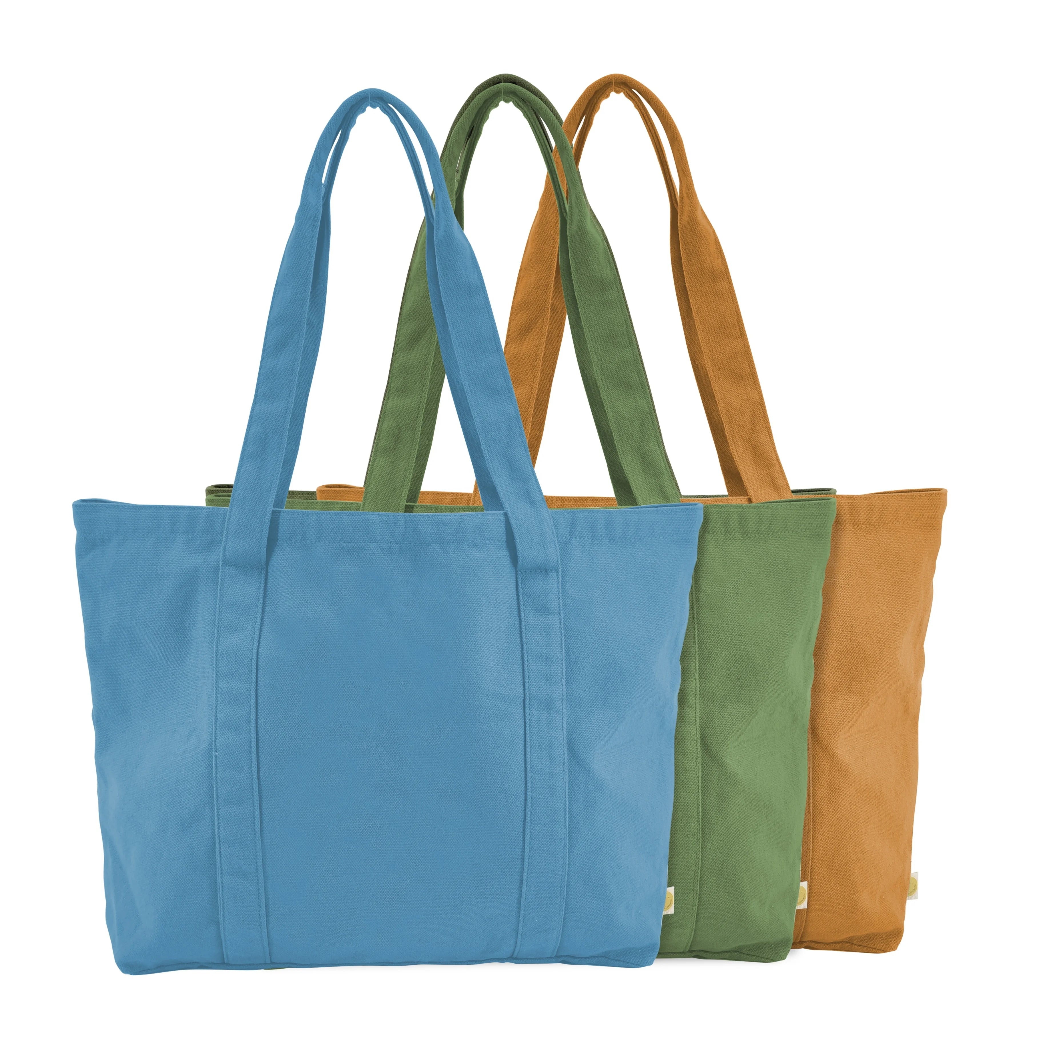 Customized Large Canvas Tote Bag Women Natural Cotton Recycled Shopping Bag Letter Pattern Logo Printing Gift Travel Promotion