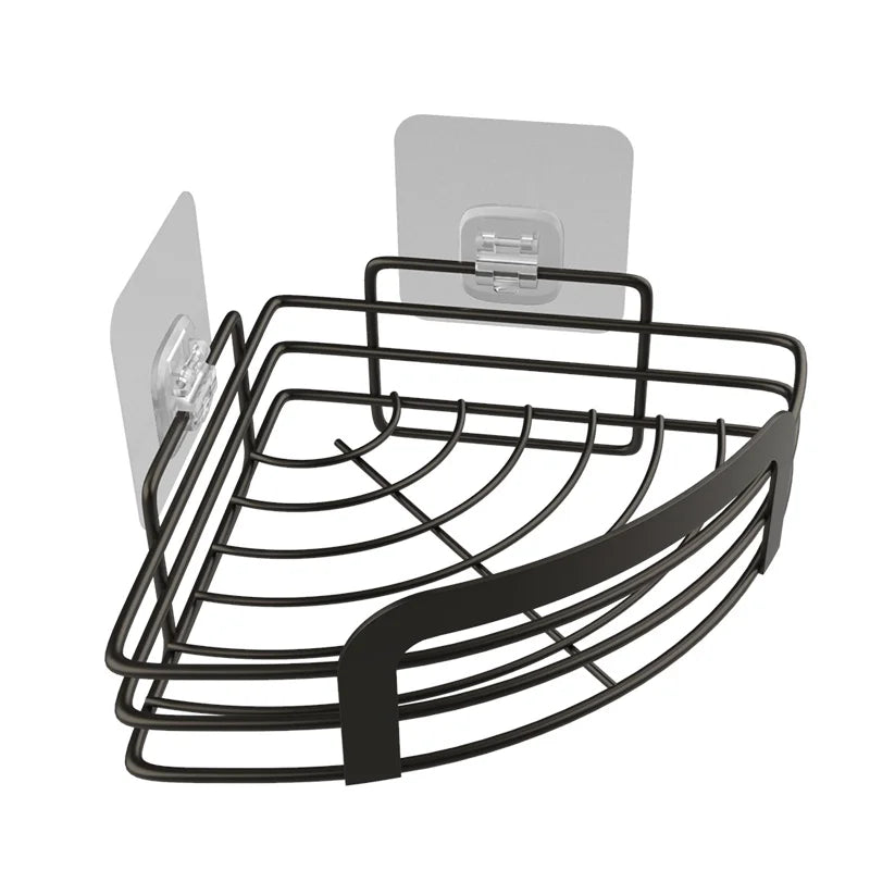 Space Aluminum Wall-Mounted Bathroom Corner Shower Shelf & Caddy Accessories Set