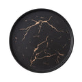 8 Inch / 10 Inch  Marble Black Marbled White Western Food Cake Pasta Steak Ceramic Dish Plates for Hotel and Restaurant