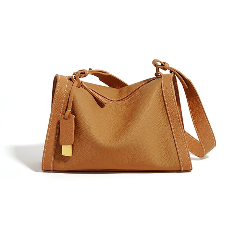 Wholesale Designer Genuine Leather Mini Shoulder Handbag Famous Brands Custom Weekend Hand Bag with Zipper Closure for Women