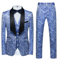 Men Spring Autumn Two Pieces Suits Floral  Blazers Wedding Prom Stage DJ Singers Suit Jacket