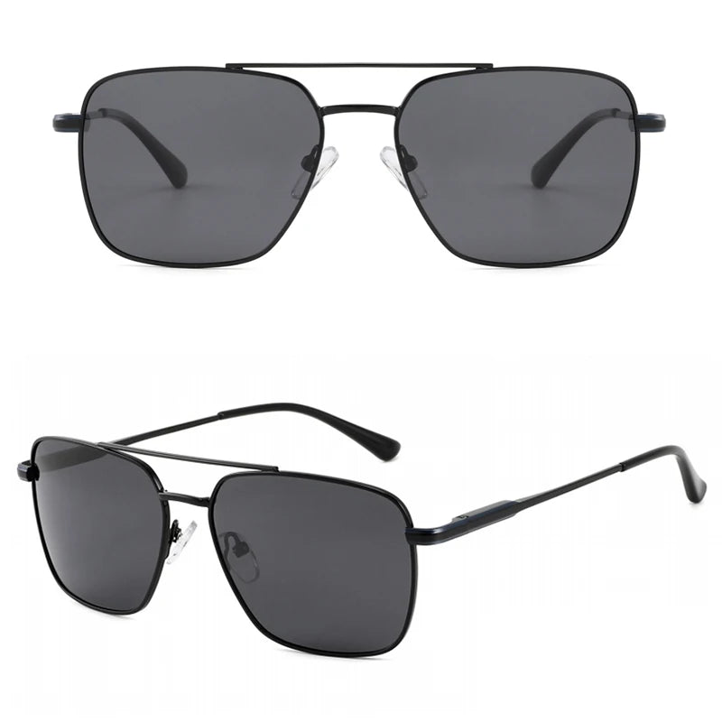 2024 Newest Luxury Square Metal Custom Logo Polarized Sunglasses 2023 Wholesale Shades Women Men Sun Glasses