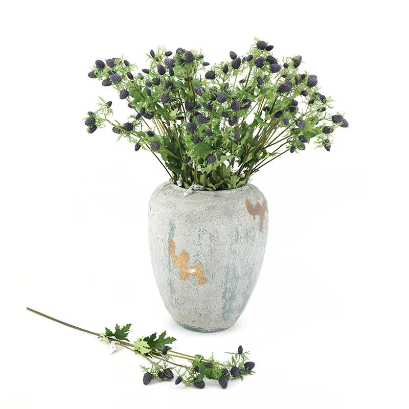E-20153 Wholesale  Silk Fake Branches Wedding Shop Hotel Room Decor Artificial Green Plant Blackberry Fruit Decorative Flower