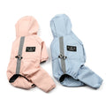 High End Custom Classic Print All-Season Dog Raincoat 95% Polyester Zip Jacket Pink