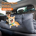Customized Luxury Dog Car Seat Waterproof Travel Bolster for Medium to Large Dogs Summer Car Back Seat Bed with LOGO Dog Beds