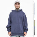 Custom Oversized 100% Cotton French Terry Heavyweight Vintage Acid Wash Hoodie No Strings Solid Pattern Digital Printing Winter