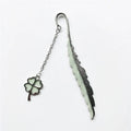 Zinc Alloy Souvenir Clover Sun Feather Glow Custom Bookmark