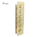 5 Function Brass Brushed Gold Thermostatic Shower Mixer Multifunction Diverter Valve