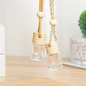 4.8ml Cylinder Hanging Car Air Freshener Diffuser Glass Bottle Perfume Pendant
