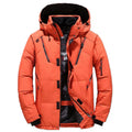 Mens White Duck Down Thick Jackets Winter Warmed Detachable Down Coat