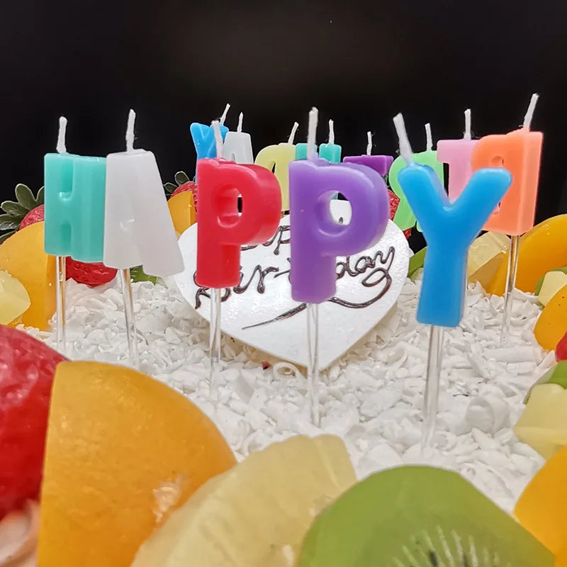 New Design Colorful Letter Birthday Cake Candles for Parties
