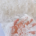 Handmade 30cm Wedding Dress Home Textile Clothing Embroidery Lace Sequin Mesh Lace Fabric