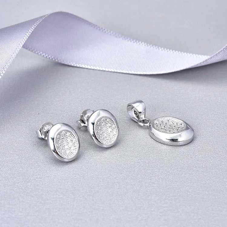 Fashionable 925 Sterling Silver Engagement Jewelry Set Aaa Cubic Zirconia Rhodium & Gold Plating Necklace Earring Sets for Women