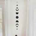 Wall Hanging Moon Phases Wall Art Moon Garland with Metal Chains for Wall Decor Bedroom Window Decorative Hanging Ornaments