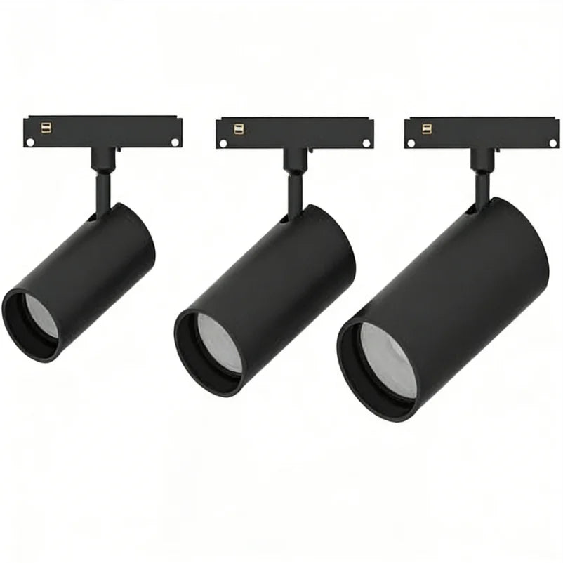 Modern Cylindrical Aluminum COB LED Track Spotlight 7W/12W/20W/25W for Office & Commercial Lighting