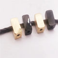 Custom Laser Logo Blank Bar Name Beads Engraved Brand Steel Bead Personalized Stainless Steel Bracelet Making Bead Spacer