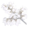 Artificial White Ficus Leaves Tree Branches Faux Plant Spray for Home Wedding