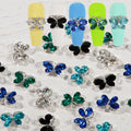 New Design Manicure Supplies Butterfly Full Rhinestone 3D DIY Art Charms for Nail Accessories