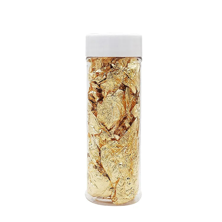 Gold Foil Paper Leaf Flakes 2g Gold Decorative Dishes Chef Art Cake Decorating Tool Gold Leaf