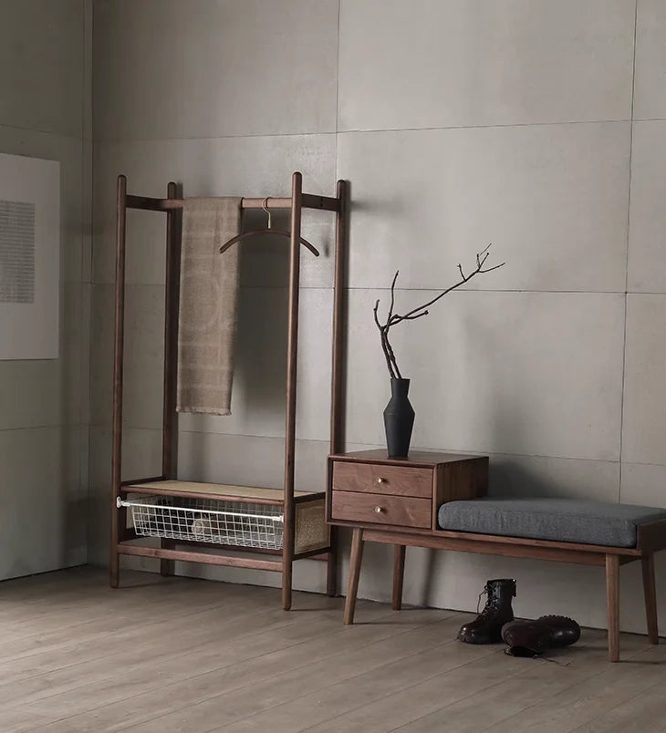Lavinia Premium Luxury Black Walnut Hanger With Brass Vintage Wood Hanger Coat Hanger Furniture