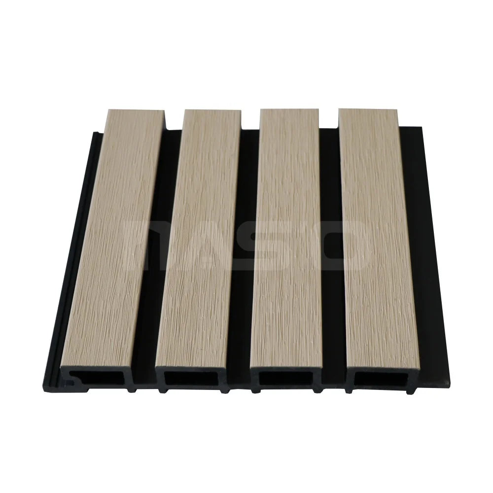 Outdoor Waterproof UV-Resistant WPC Wall Cladding PVC Co-Extrusion Double Color Exterior Composite Panel for Workshop Farmhouse