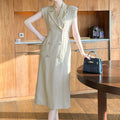 ZYHT 50889 Designer Dresses Woman Luxury Diamond Button Career Clothing Formal Office Dresses for Ladies