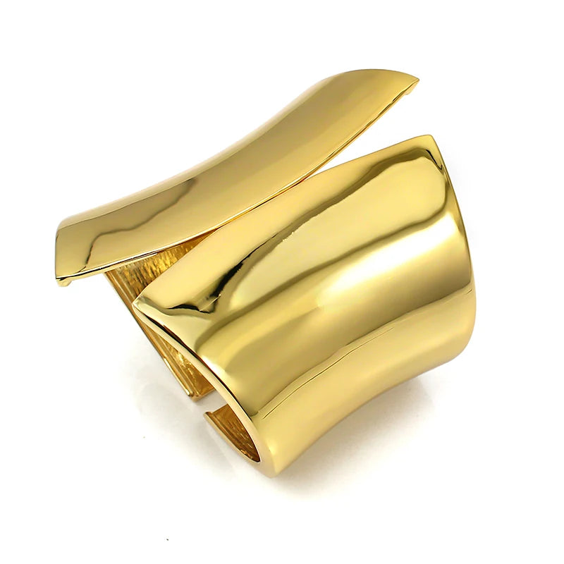 Wholesale Wide Large Metal Jewelry Silver Plated Big Cuff Bangle Bracelet Punk Simple Bangles for Women