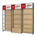 Metallic Double-Sided Gondola Shelving Supermarket Rack Customized Gift Store Equipment