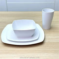 16-Piece Wheat Straw Bio Plastic Dinnerware Set Lightweight Unbreakable Tableware Set square Plates Bows Mug Cups