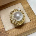 R1132 11-12mm Natural Freshwater Pearl Ring Accessory 925 Sterling Silver Adjustable Size Engagement Jewelry Ring for Women