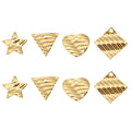 20Pcs Stainless Steel Peach Heart Rhomboid Five-pointed Star Triangle Charms Pendants for DIY Earrings Supplies Making Jewelry