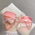 2023 Luxury Trendy Oversized square Sunglasses with Rhinestones Ins Shades Sunglasses for Women Fashion Sun Glasses